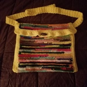 Crochet messenger bag